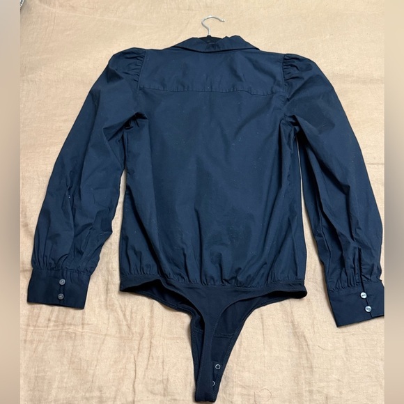 Abercrombie&Fitch Black Long Sleeve buttoned cotton Bodysuit - Picture 2 of 9